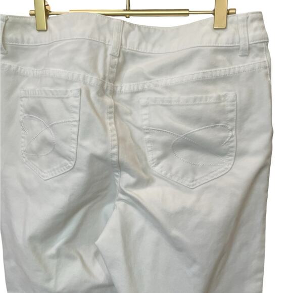 Chico’s Platinum Denim Off‑White Straight Leg Jeans Sz 1.5 (US 10) EUC - Picture 6 of 7